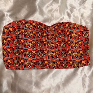 Bohemian Patterned Bandeau-Style Top